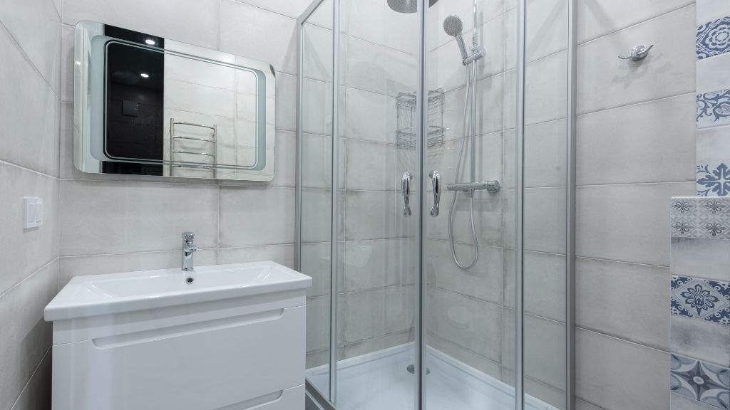 New shower installed in a bathroom remodel in Bradenton, FL